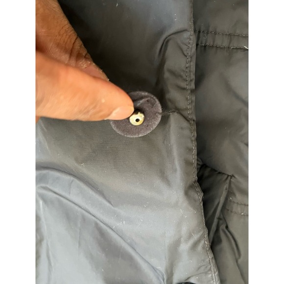 Eileen Fisher Stand Collar Black Down Puffer Winter Coat Jacket, Size XS *Flaw* - Picture 10 of 10